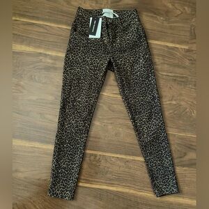 One Teaspoon Preachers Leopard Print Skinny Jeans